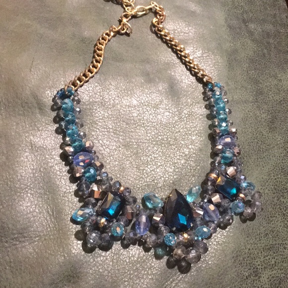 Sparking multi stone necklace blues purples - Picture 8 of 8